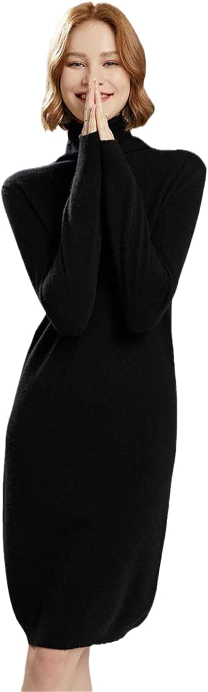 100% Cashmere Knitwears Women Dress Winter Fashion O Neck Long Pullovers Solid Colors Ladies Clothes - Image 10