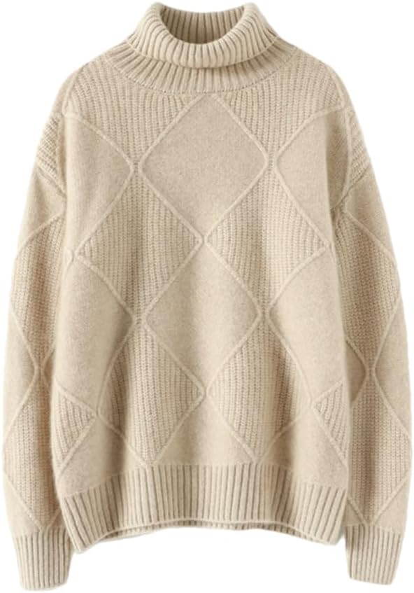 100% Cashmere Winter Warm Sweater Women New Latest Fashion for Women 2022 Clothes High Street Turtleneck Tops