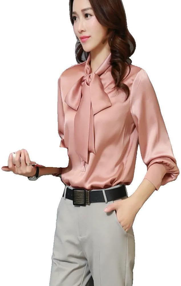 Autumn Casual Chiffon Vneck Lantern Sleeve Fashion Blouses Clothes - Image 8