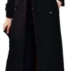 Autumn Winter New Women Fashion Coat Warm Color Long Jacket With Pocket Ladies Outwear Slim Clothing For Womens