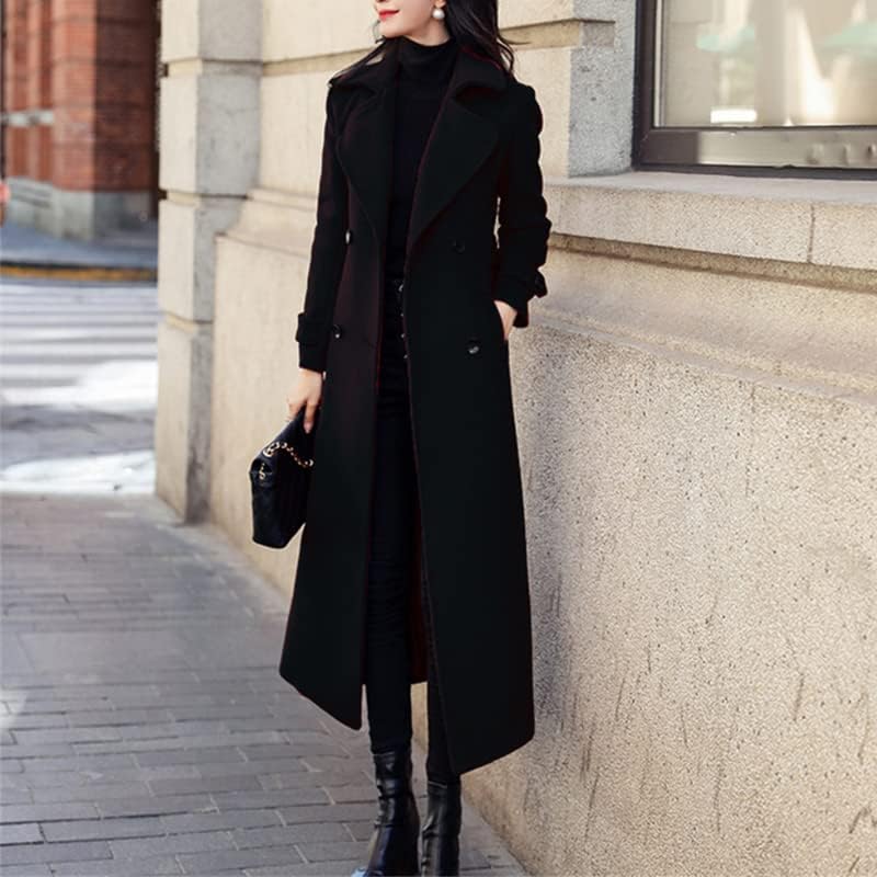 Autumn Winter New Women Fashion Coat Warm Color Long Jacket With Pocket Ladies Outwear Slim Clothing For Womens - Image 3