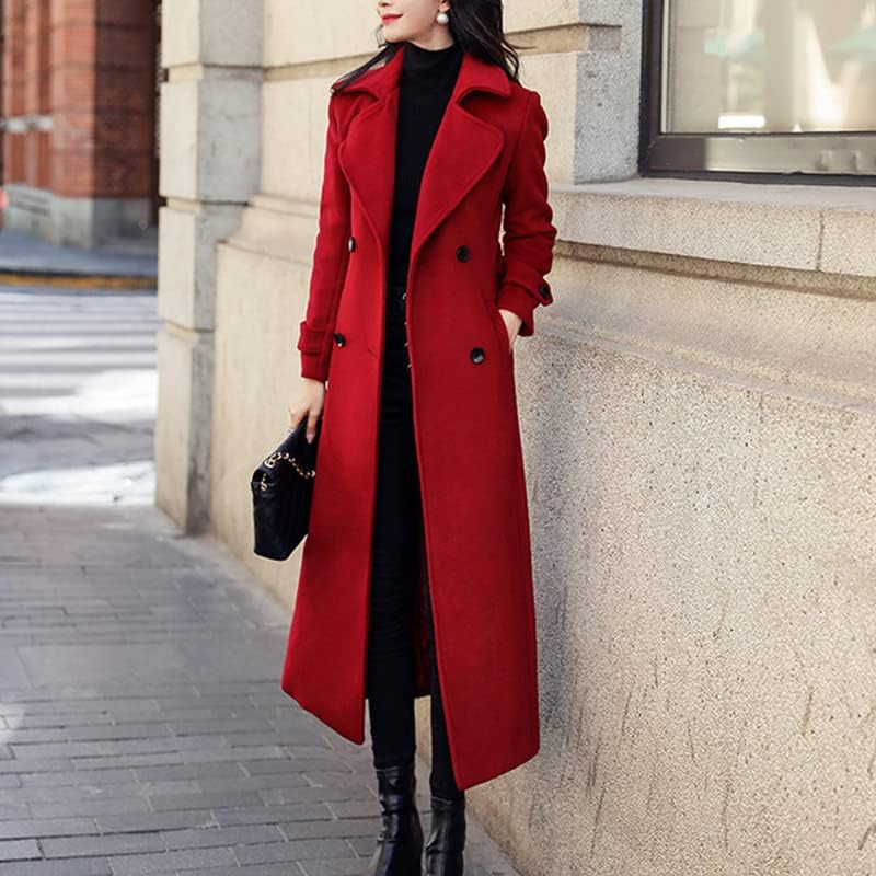 Autumn Winter New Women Fashion Coat Warm Color Long Jacket With Pocket Ladies Outwear Slim Clothing For Womens - Image 4