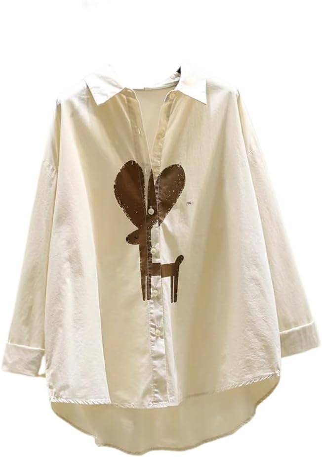 Black Shirt for Women Spring Clothes Loose Casual Temperament top