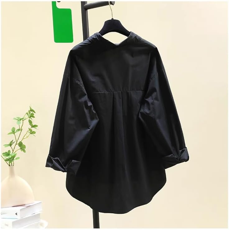 Black Shirt for Women Spring Clothes Loose Casual Temperament top - Image 4