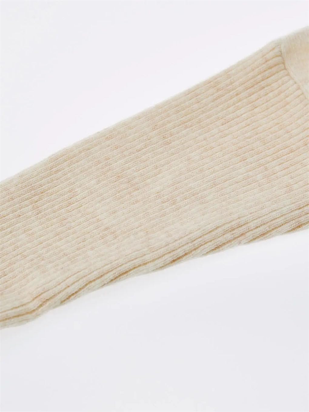 Cashmere Sweater Women Clothing Warm Top Knitted V-Neck Pullover Women Sweater Business Work Creamy-White M - Image 5