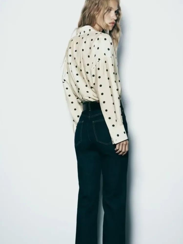 Casual Spring Autumn Tshirt Clothing Fashion DotS Shirts - Image 3