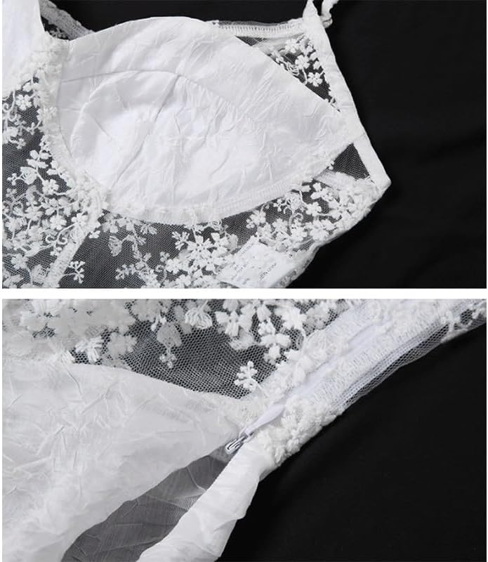 CGTENBS Women's Lace Slimming Vest Street Fashion Halter Sexy Backless Tank Tops Female Wrap Clothing(OneColor,M) - Image 6