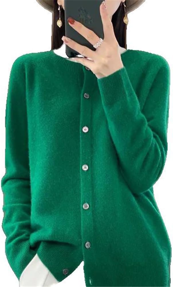 Chic Autumn Winter Women\u2018 -Neck Grace Cardigan Sweater Female Clothing Basic
