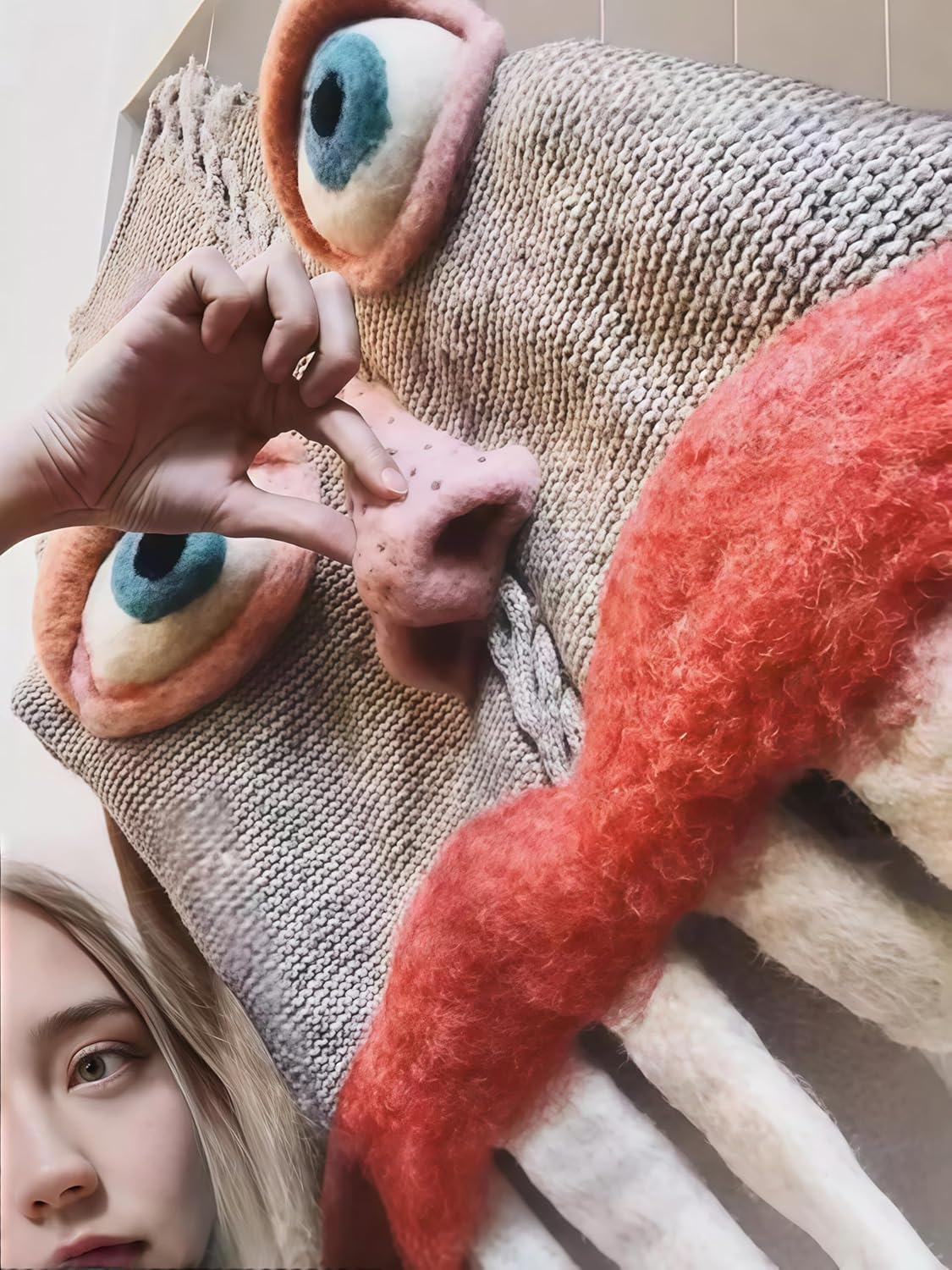 Christmas Funny Women's Long Sleeved Loose Sweaters, Knitted Sweaters, Autumn and Winter Clothing, Holiday Clothing, L Size Women's Clothing, Modern Women's Fashion Clothing Brown - Image 4