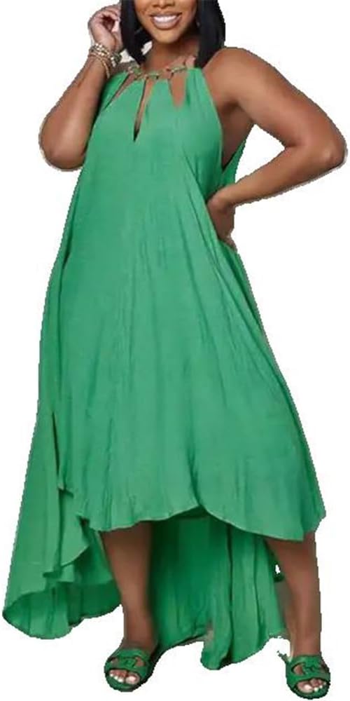 Elegant Dresses Cutout -Ring Decor Asymmetrical Casual Fashion Summer Female Clothing Outfits - Image 11