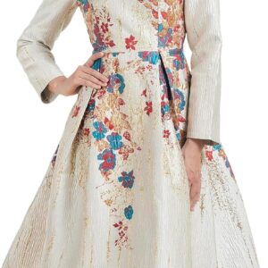 Elegant Women Fashion Dress Floral Evening Clothing Vintage Dresses Formal Vestidos