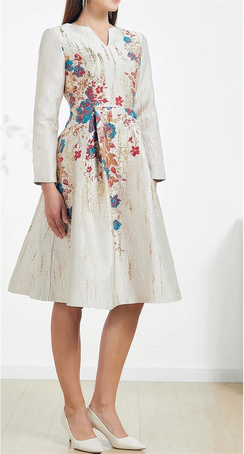 Elegant Women Fashion Dress Floral Evening Clothing Vintage Dresses Formal Vestidos - Image 4