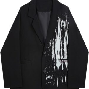 Fashion Blazers Suit Coats Women's Clothing Spring Autumn Loose Long Sleeve Printed Blazers Jackets