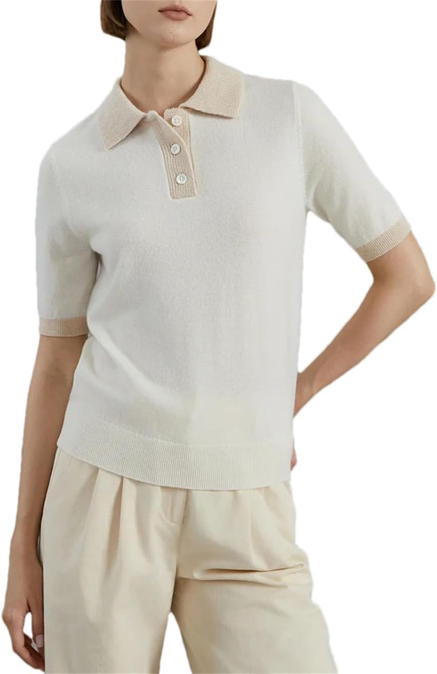 Fashion Women's Clothing Cashmere Turn-Down Collar Pullover Knitted Sweater - Image 7