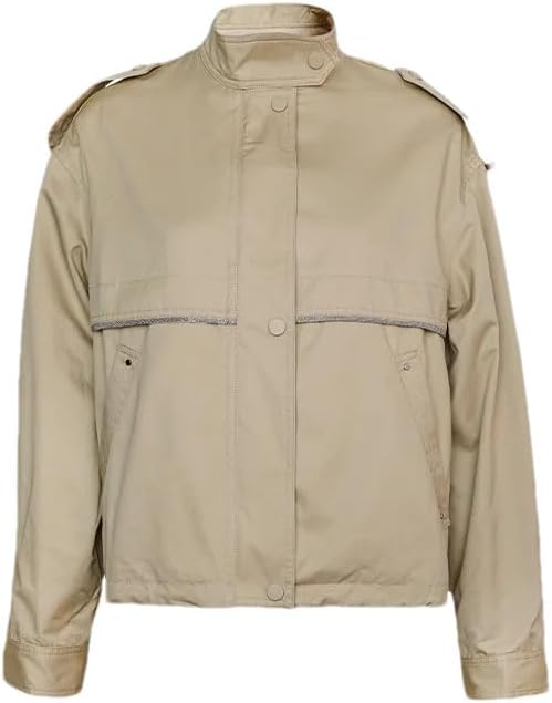 Fashion Womens Clothing Spring Autumn Stand Ladies Clothes Long Sleeved Cotton Coats