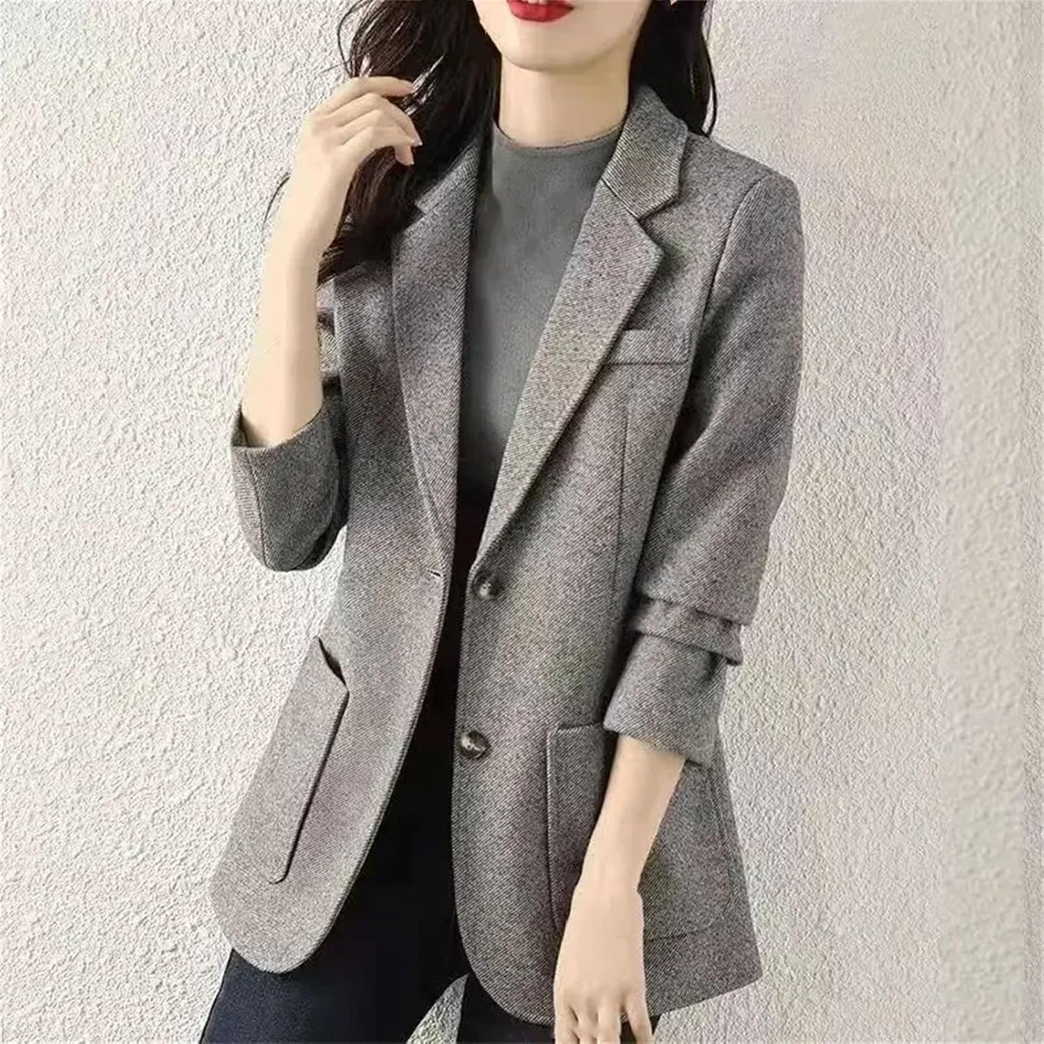 Gray Clothes Outerwears Woman jacket Slim Coats for Women Fashion Arrivals Classic Women's Suit Popular - Image 2