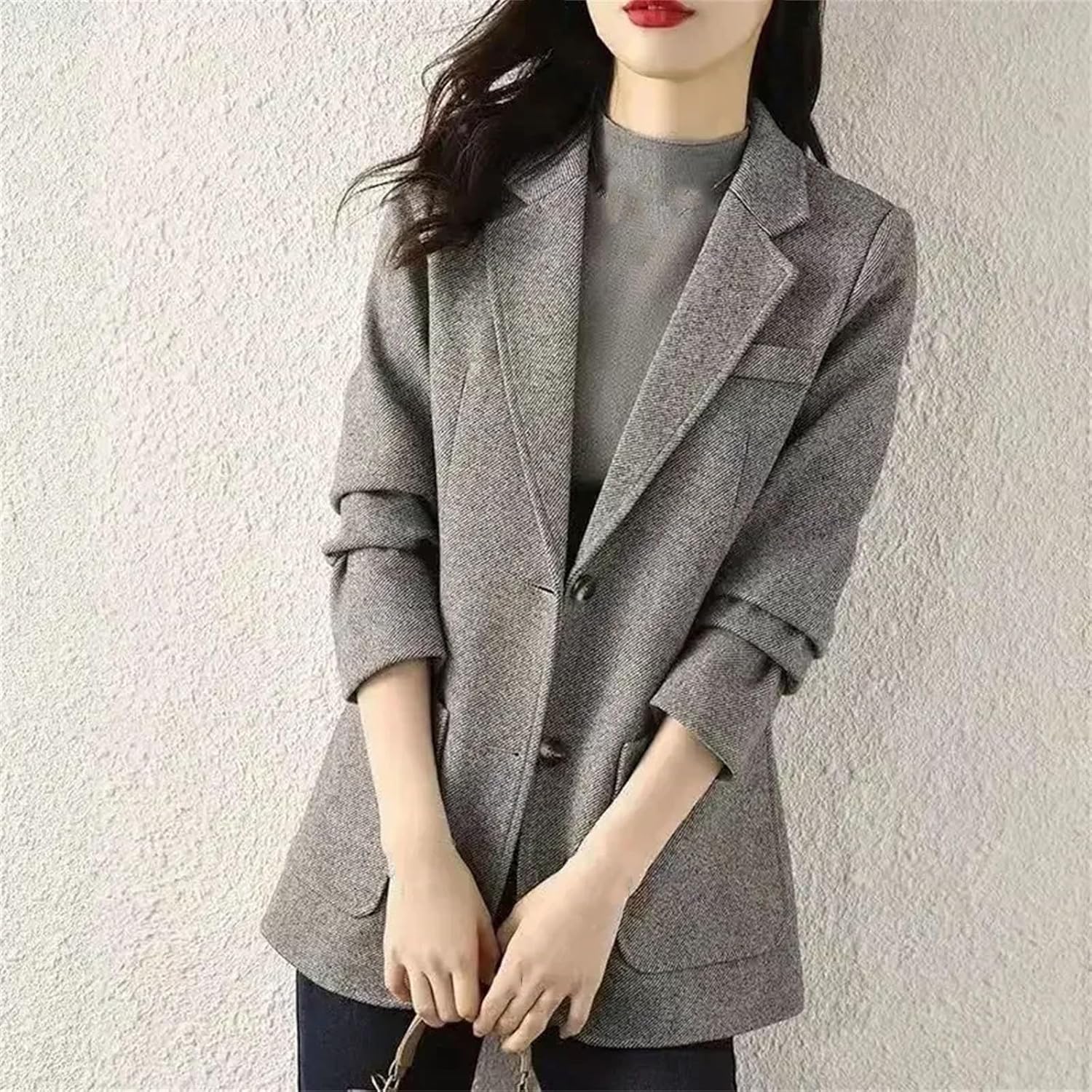 Gray Clothes Outerwears Woman jacket Slim Coats for Women Fashion Arrivals Classic Women's Suit Popular - Image 4