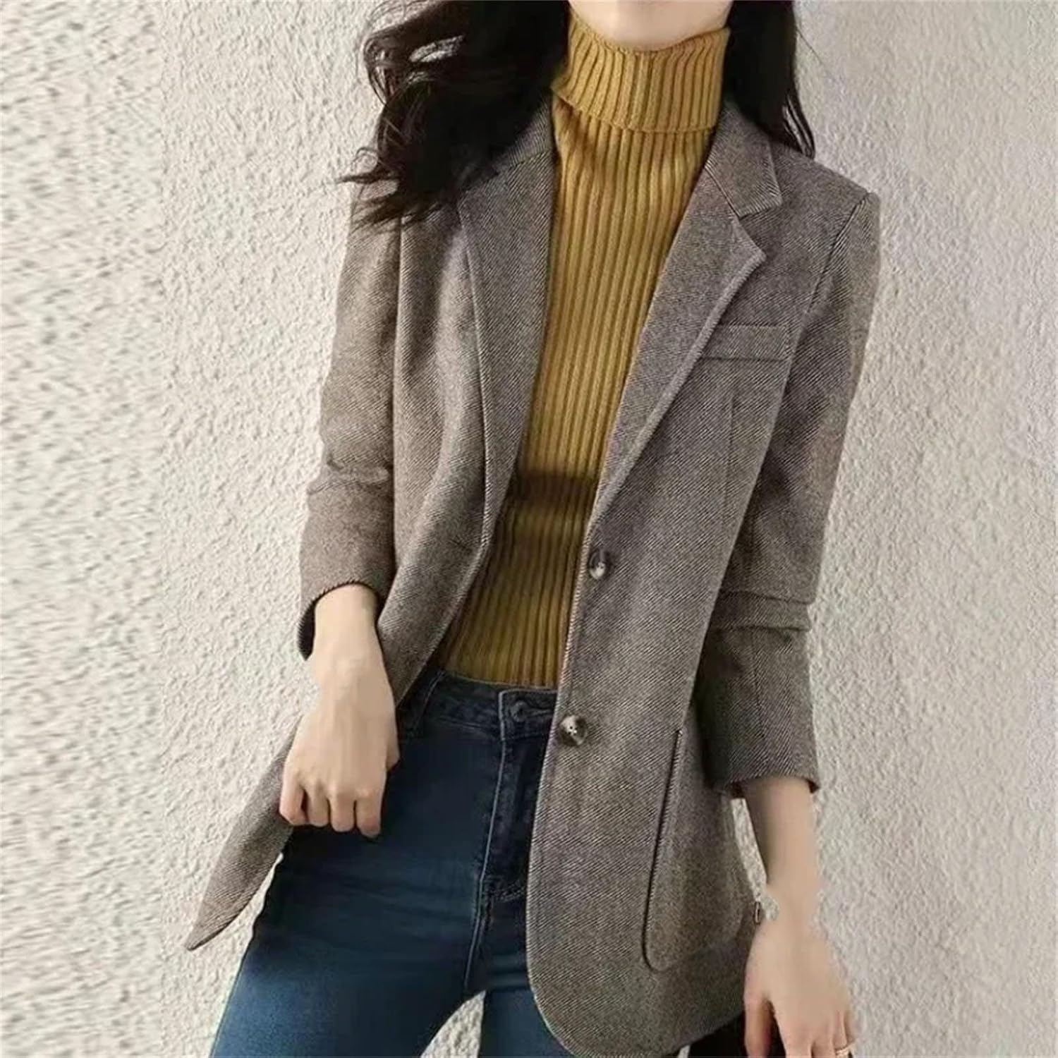 Gray Clothes Outerwears Woman jacket Slim Coats for Women Fashion Arrivals Classic Women's Suit Popular - Image 3