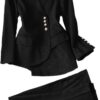 Japanese and Korean Fashion Clothing Spring and Autumn Women's Suit Jacket and Trousers 2-Piece Set