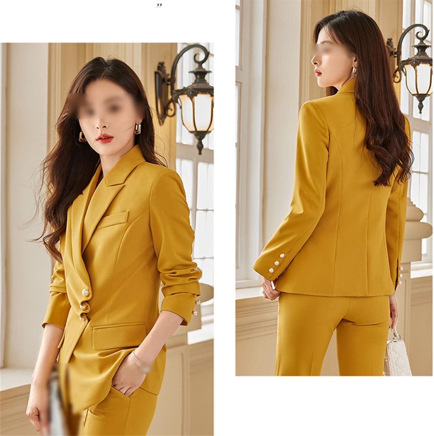 Japanese and Korean Fashion Clothing Spring and Autumn Women's Suit Jacket and Trousers 2-Piece Set - Image 6