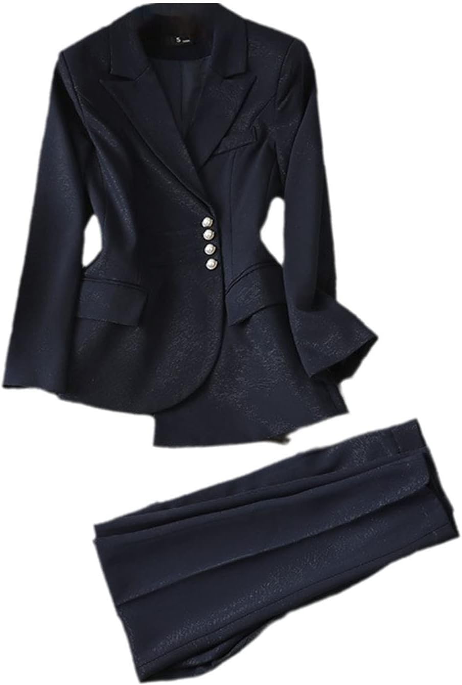 Japanese and Korean Fashion Clothing Spring and Autumn Women's Suit Jacket and Trousers 2-Piece Set - Image 8