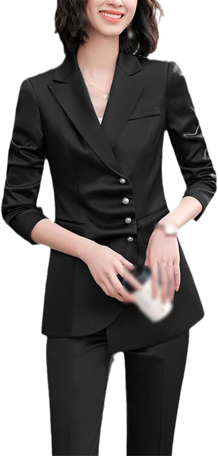 Japanese and Korean Fashion Clothing Spring and Autumn Women's Suit Jacket and Trousers 2-Piece Set - Image 12