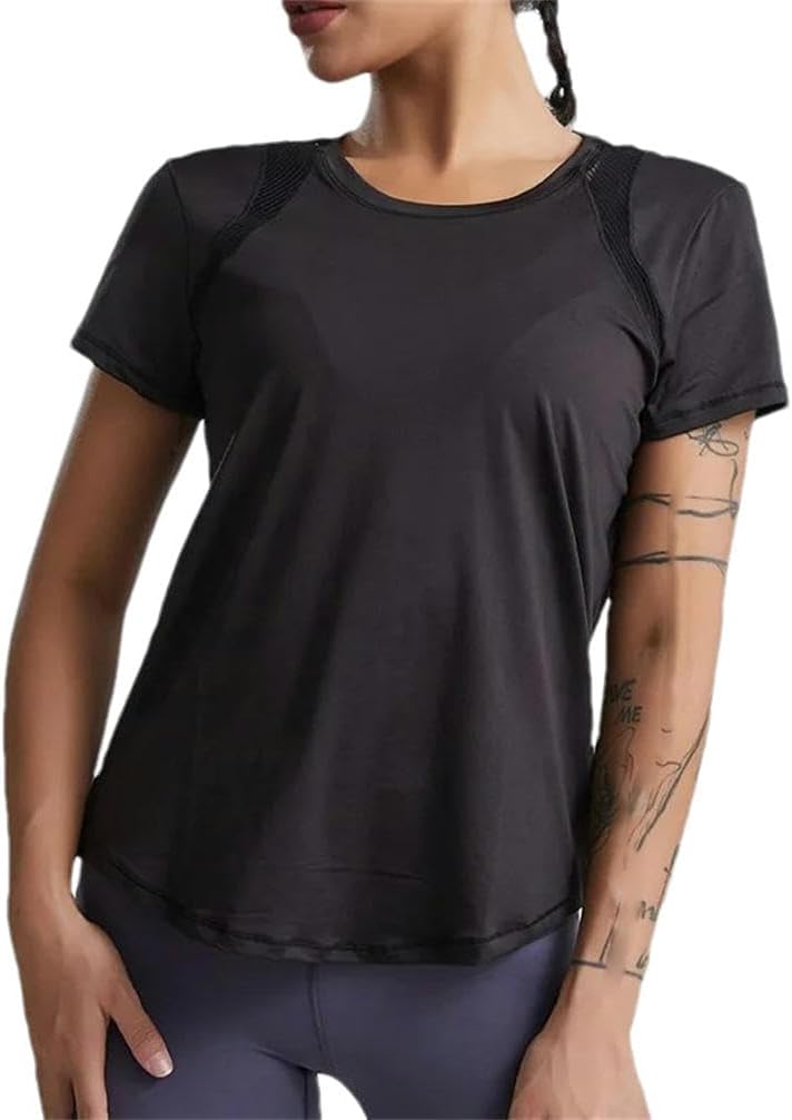 Loose Clothes Tops Short-Sleeved Running Quick-Drying Clothes T-Shirts Short Sports Hollow Fitness Clothes Women's Blouses - Image 7