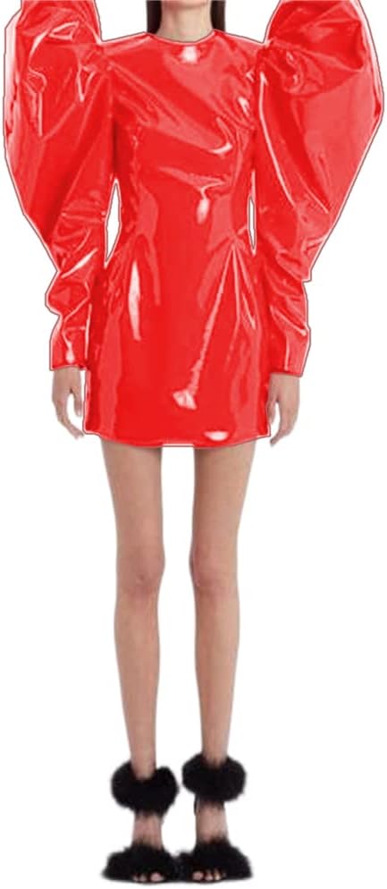 Sexy Women Fashion Big Puff Long Sleeve Mini Dress Slim Sheath Bodycon Party Club Mini Dress Streetwear Spring Autumn Clothes - Image 29