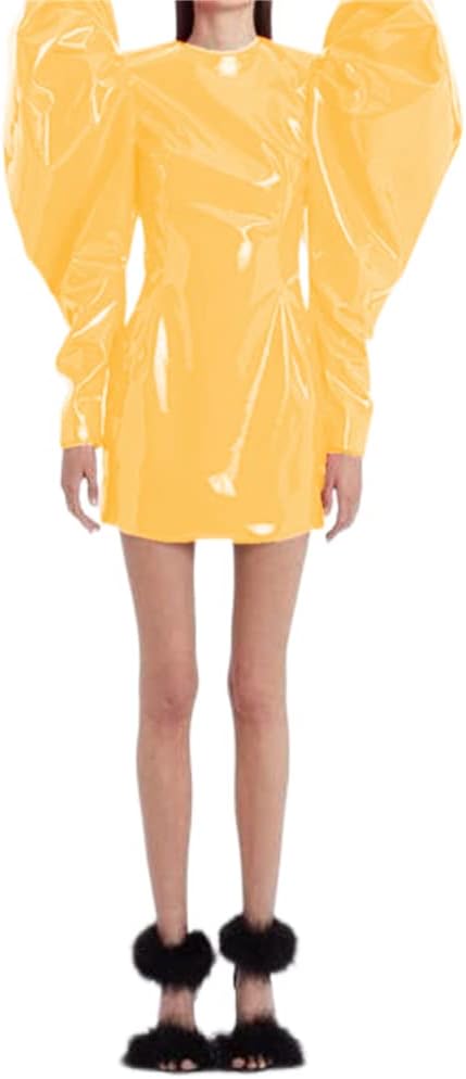 Sexy Women Fashion Big Puff Long Sleeve Mini Dress Slim Sheath Bodycon Party Club Mini Dress Streetwear Spring Autumn Clothes - Image 8