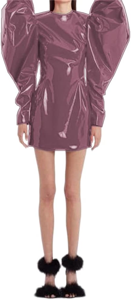 Sexy Women Fashion Big Puff Long Sleeve Mini Dress Slim Sheath Bodycon Party Club Mini Dress Streetwear Spring Autumn Clothes - Image 6