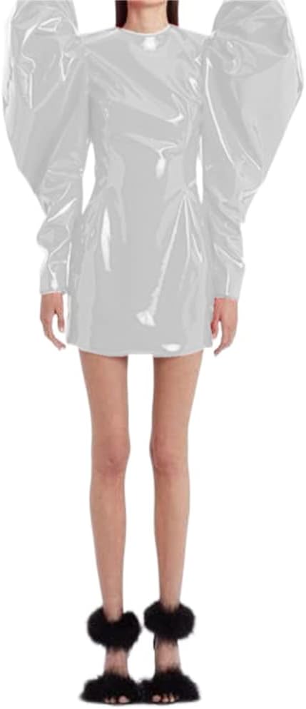 Sexy Women Fashion Big Puff Long Sleeve Mini Dress Slim Sheath Bodycon Party Club Mini Dress Streetwear Spring Autumn Clothes - Image 9