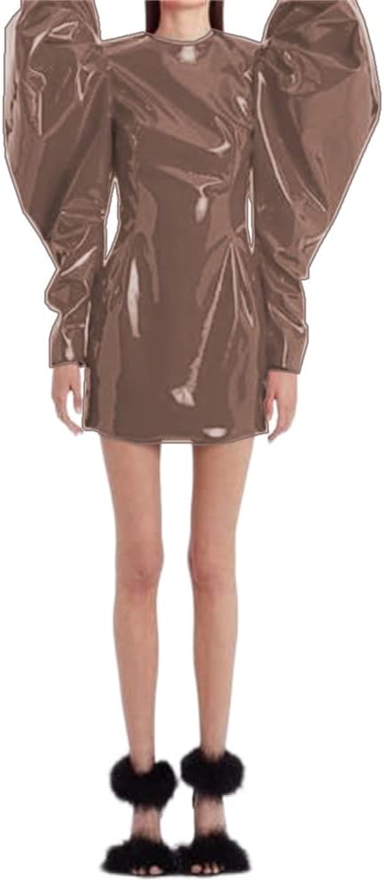 Sexy Women Fashion Big Puff Long Sleeve Mini Dress Slim Sheath Bodycon Party Club Mini Dress Streetwear Spring Autumn Clothes - Image 7