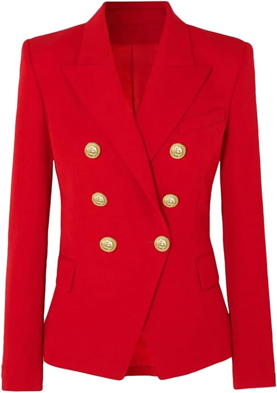 Solid Slimming Fashion suit jacket for Women Lapel Long Sleeves Patchwork Double Breasted Coat Female Clothing - Image 6