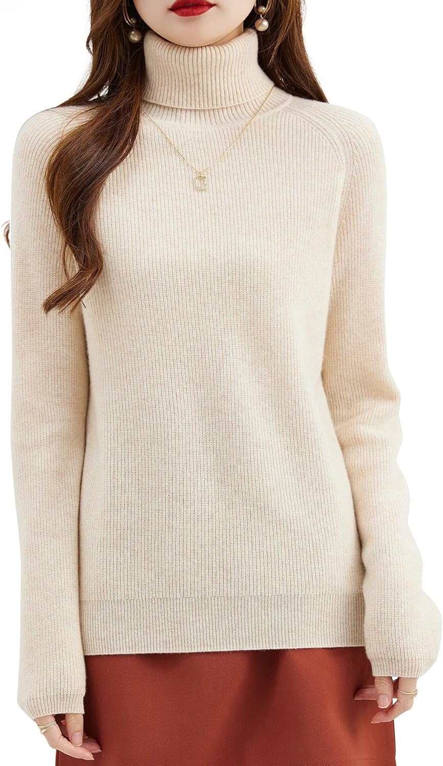 Sweater Women's Turtleneck Sweater Pullover Fall Winter Long Sleeve Jerseys Warm Tops Knit Jumpers Clothing - Image 4