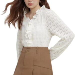 Sweet Style Winter Clothes V-Neck Bottoming Shirt for Women
