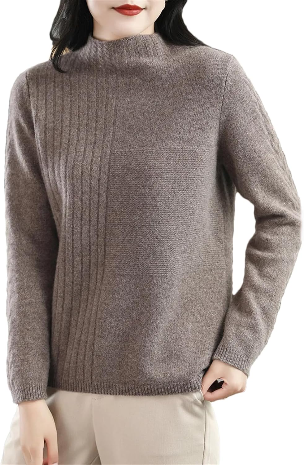 Turtleneck Women's Thick Sweater 100% Merino Wool Winter Cashmere Clothes Knitted Pullover Fashion Sweater Tops - Image 7