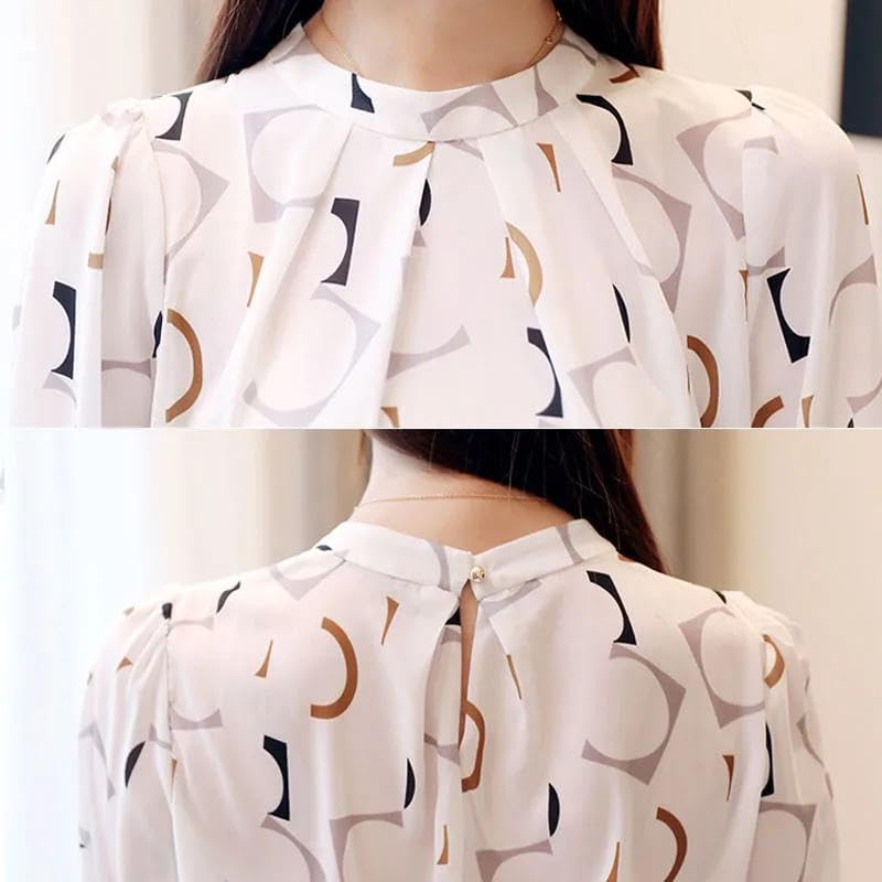 WINSUNNY Summer Chiffon White Fashion Clothing Casual Blouses Office Shirts Ladies - Image 7
