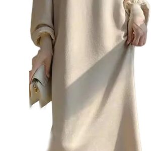 Winter Knitted Dress Solid Casual Elegant Soft Comfortable Warm Vestidos Women Clothing Fashion Sweater Dresses