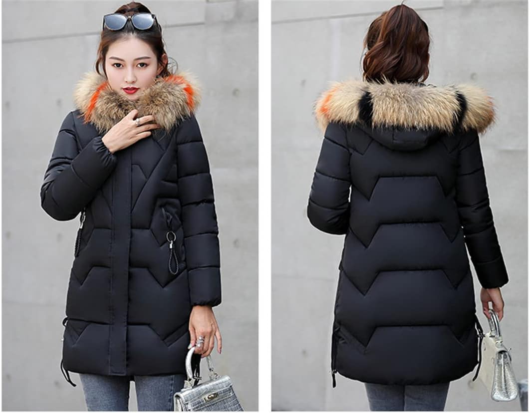 Winter Parka Coat Women Korean Loose Fashion Hooded Jacket White Red Black M-3XL Plus Size Slim Warmth Clothing Red XXXL - Image 2
