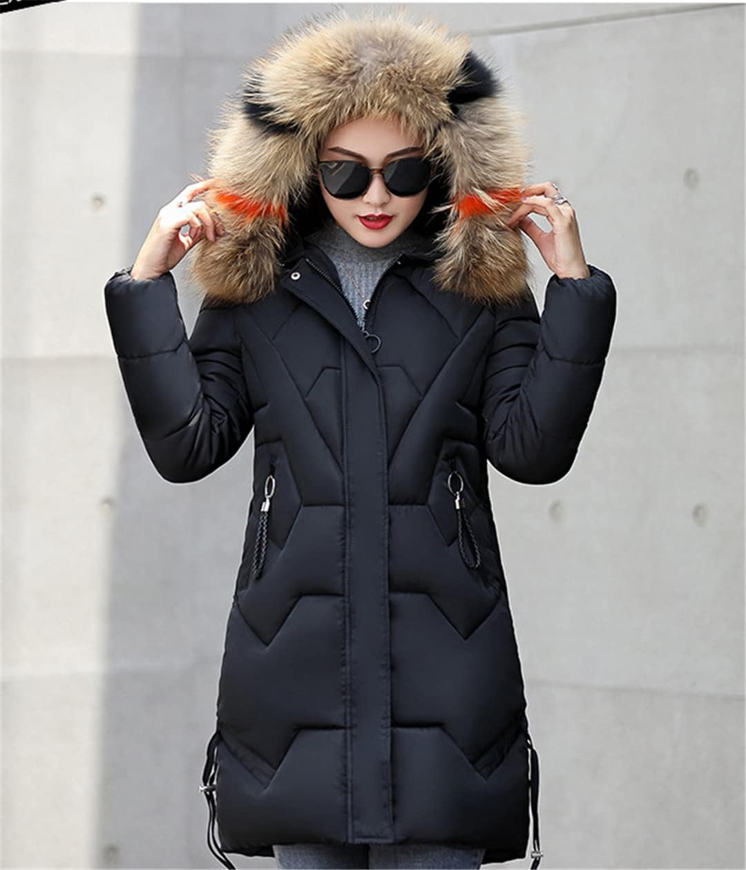 Winter Parka Coat Women Korean Loose Fashion Hooded Jacket White Red Black M-3XL Plus Size Slim Warmth Clothing Red XXXL - Image 3