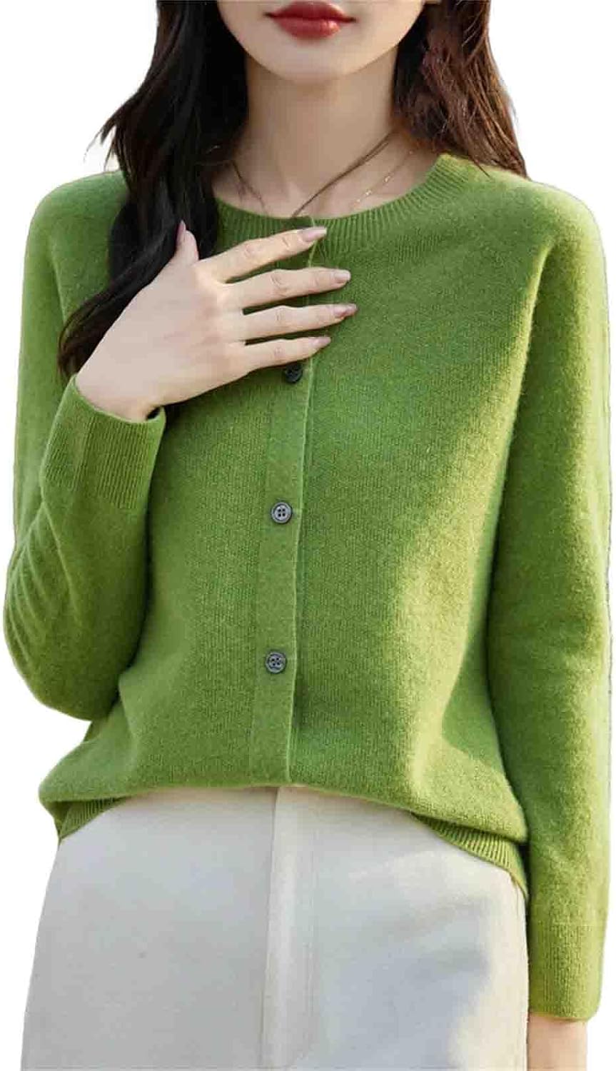 Winter Women Sweater Wool Knitwear Fashion Solid Cardigan Classic Long Sleeve Clothing Tops - Image 18