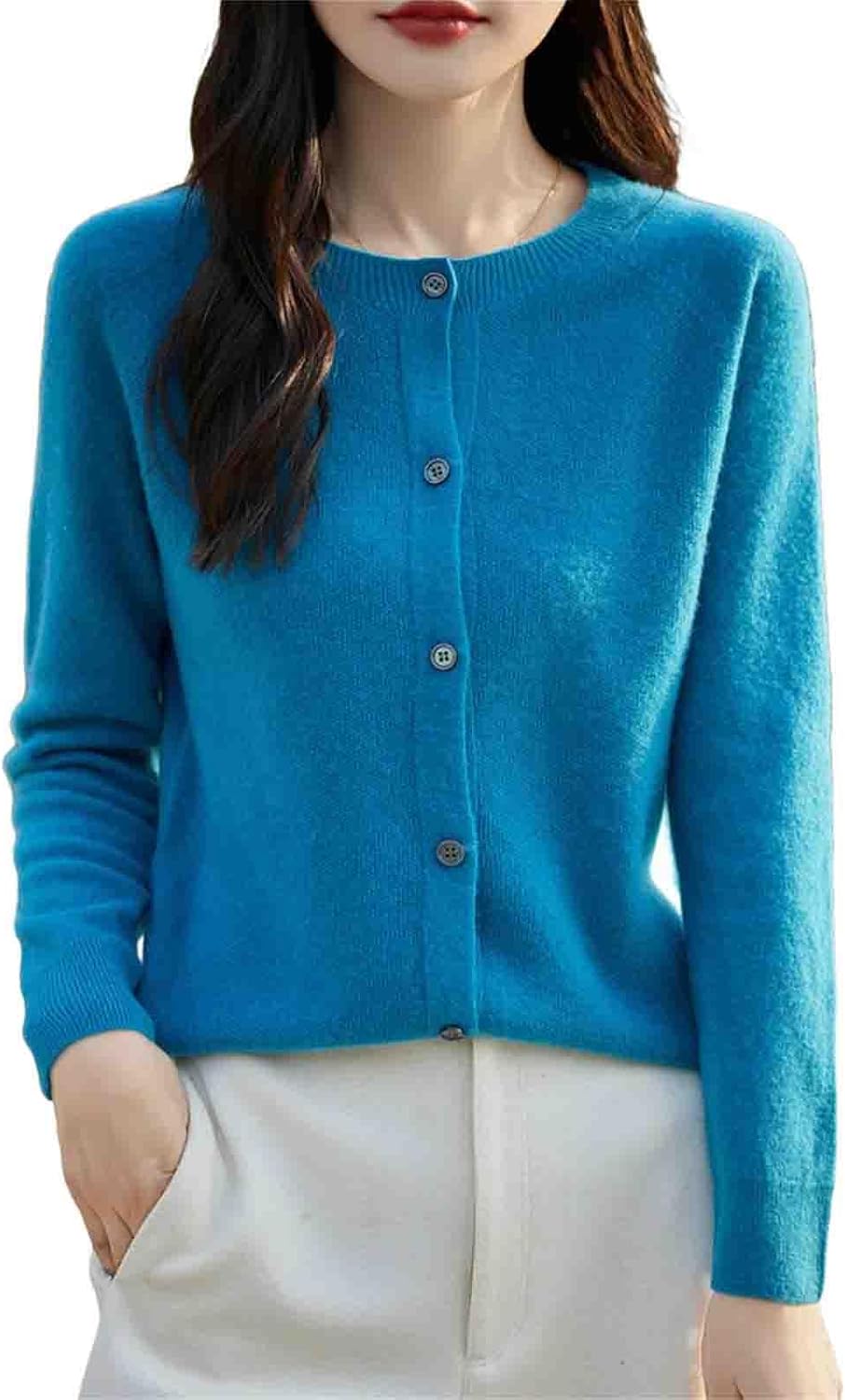Winter Women Sweater Wool Knitwear Fashion Solid Cardigan Classic Long Sleeve Clothing Tops - Image 11