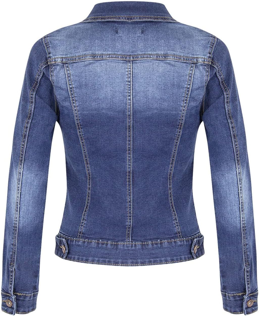 Woman Denim Jacket Fashion Slim Elastic Long Sleeve Jeans Jacket Coat Autumn Winter Casual Clothing - Image 4