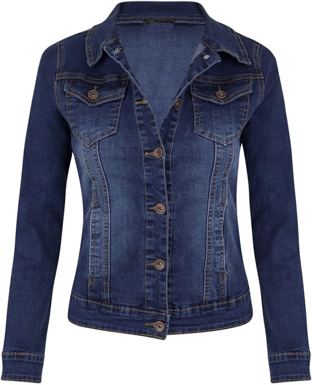 Woman Denim Jacket Fashion Slim Elastic Long Sleeve Jeans Jacket Coat Autumn Winter Casual Clothing - Image 8