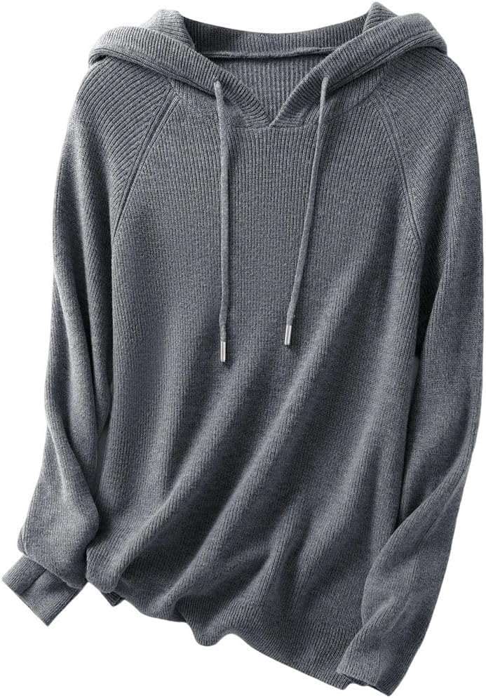 Women Hooded Neck Knitted Pullover Spring Fall Basic Fashion Casual Long Sleeve Sweater Clothing - Image 14