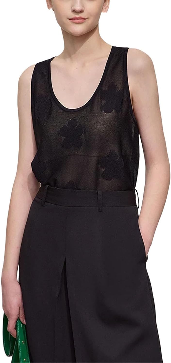 Women Knitted Camisole Solid Sleeveless U-Neck Casual Tops for Woman Fashion Office Lady Clothing - Image 8