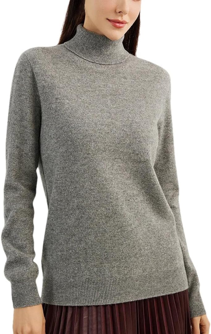 Women's Cashmere Sweater Turtleneck Long Sleeve Warm Soft Fall Winter Clothing Knit Pullover Knitted Top - Image 8