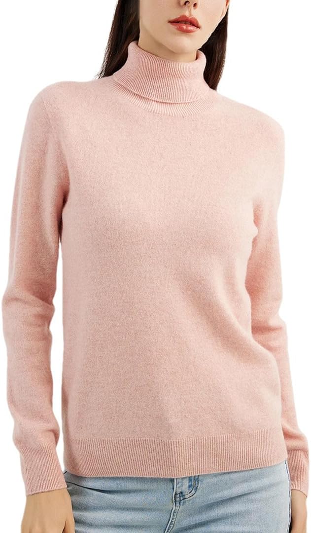 Women's Cashmere Sweater Turtleneck Long Sleeve Warm Soft Fall Winter Clothing Knit Pullover Knitted Top - Image 9