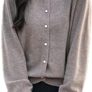 Women's Clothing Merino Wool Cardigan Spring O-Neck Cashmere Knitted Fashionable Sweater Jacke