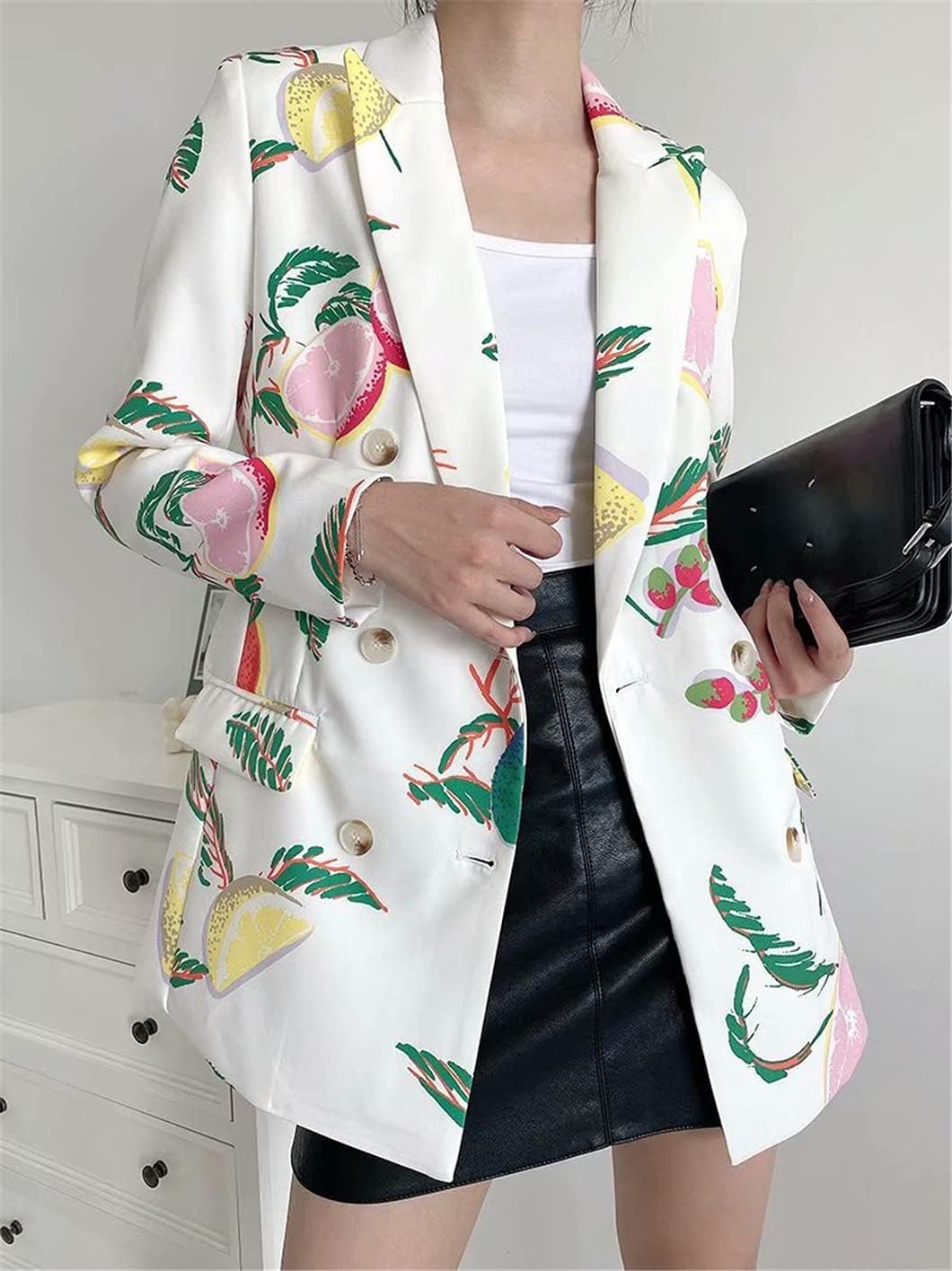 Women's Fashion Street Clothing Fresh Fruit Print Suit Jacket Blazer - Image 3